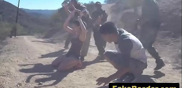 Black border guard bangs slutty teen outdoors